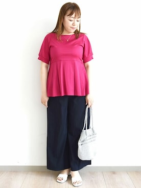 「MK MICHEL KLEIN（エムケーミッシェルクラン）のアイテム」を使った、MKミッシェルクランさん（レディース・157cm）の夏コーディネート