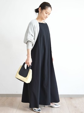 「MK MICHEL KLEIN（エムケーミッシェルクラン）のアイテム（ワンピース/ドレス）」を使った、MKミッシェルクランさん（レディース・151cm）の夏コーディネート