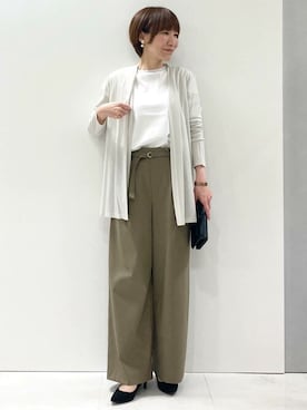 「MK MICHEL KLEIN（エムケーミッシェルクラン）のアイテム」を使った、MKミッシェルクランさん（レディース・157cm）の夏コーディネート