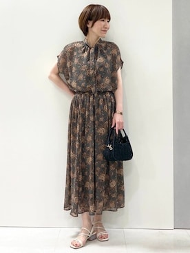 「MK MICHEL KLEIN（エムケーミッシェルクラン）のアイテム」を使った、MKミッシェルクランさん（レディース・157cm）の夏コーディネート