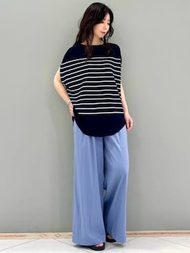 「MK MICHEL KLEIN（エムケーミッシェルクラン）のアイテム」を使った、MKミッシェルクランさん（レディース・157cm）の夏コーディネート