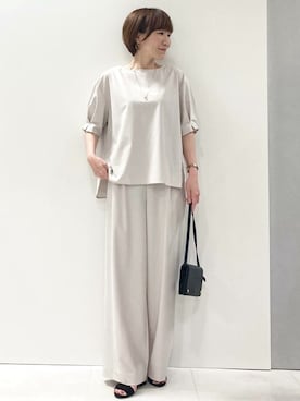 「MK MICHEL KLEIN（エムケーミッシェルクラン）のアイテム」を使った、MKミッシェルクランさん（レディース・157cm）の夏コーディネート