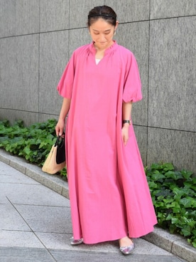 「MK MICHEL KLEIN（エムケーミッシェルクラン）のアイテム（ワンピース/ドレス）」を使った、MKミッシェルクランさん（レディース・151cm）の夏コーディネート