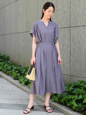 「MK MICHEL KLEIN（エムケーミッシェルクラン）のアイテム（ワンピース/ドレス）」を使った、MKミッシェルクランさん（レディース・160cm）の夏コーディネート