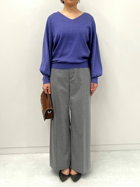 「ラベンダー」｜MKミッシェルクランさん（レディース・157cm）の秋コーディネート