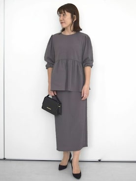 「ナロースカート」｜MKミッシェルクランさん（レディース・163cm）の秋コーディネート