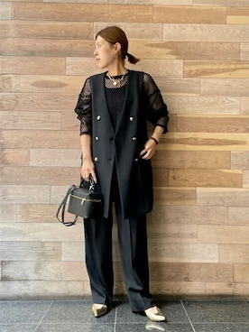 journal standard L'essage 銀座店スタッフさん（レディース・163cm）の夏コーディネート