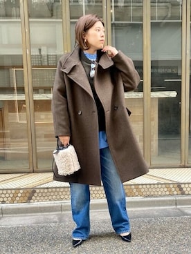 「journal standard L'essage（ジャーナルスタンダードレサージュ）のアイテム（その他アウター）」を使った、journal standard L'essage 銀座店スタッフさん（レディース・164cm）の秋コーディネート