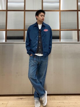 「HYSTERIC GLAMOUR（ヒステリックグラマー）のアイテム（ナイロンジャケット）」を使った、Linさん（メンズ・177cm）の秋コーディネート