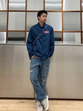 「HYSTERIC GLAMOUR（ヒステリックグラマー）のアイテム（ナイロンジャケット）」を使った、Linさん（メンズ・177cm）の秋コーディネート