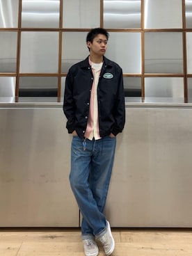 「HYSTERIC GLAMOUR（ヒステリックグラマー）のアイテム（ナイロンジャケット）」を使った、Linさん（メンズ・177cm）の秋コーディネート