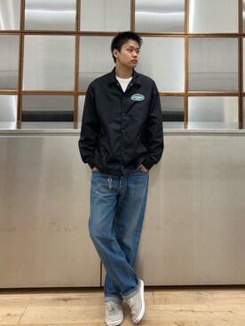 「HYSTERIC GLAMOUR（ヒステリックグラマー）のアイテム（ナイロンジャケット）」を使った、Linさん（メンズ・177cm）の秋コーディネート