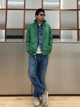 「HYSTERIC GLAMOUR（ヒステリックグラマー）のアイテム（ナイロンジャケット）」を使った、Linさん（メンズ・177cm）の秋コーディネート