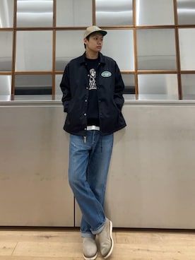 「HYSTERIC GLAMOUR（ヒステリックグラマー）のアイテム（ナイロンジャケット）」を使った、Linさん（メンズ・177cm）の秋コーディネート