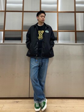 「HYSTERIC GLAMOUR（ヒステリックグラマー）のアイテム（ナイロンジャケット）」を使った、Linさん（メンズ・177cm）の秋コーディネート