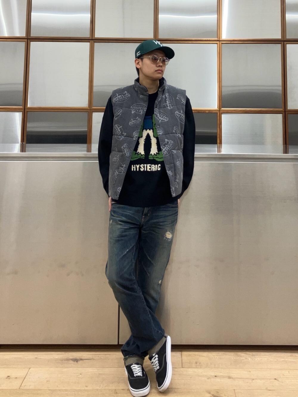 HYSTERIC GLAMOUR MEN OVAL WOMAN柄 デニムベスト OVAL WOMAN柄 デニムベスト|HYSTERIC GLAMOUR MEN | HYSTERIC