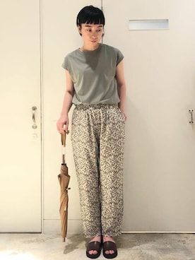 「AMBIDEX（アンビデックス）のアイテム」を使った、bulle de savonさん（レディース・158cm）の夏コーディネート