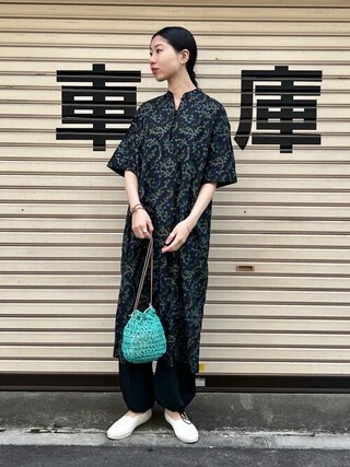 yuni（ユニ ）の「コットンシルク 多色刺繍スキッパーワンピース 