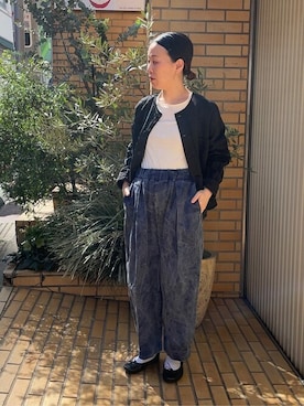「yuni（ユニ　）のアイテム（ブルゾン）」を使った、bulle de savonさん（レディース・152cm）の春コーディネート