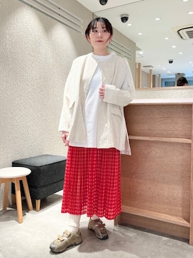 「yuni（ユニ　）のアイテム（その他アウター）」を使った、bulle de savonさん（レディース・163cm）の春コーディネート