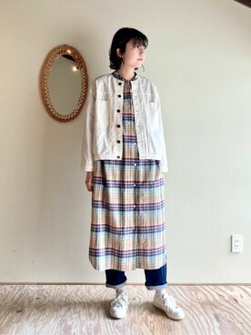 「yuni（ユニ　）のアイテム（ブルゾン）」を使った、bulle de savonさん（レディース・172cm）の春コーディネート