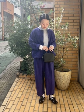 「yuni（ユニ　）のアイテム（ブルゾン）」を使った、bulle de savonさん（レディース・152cm）の春コーディネート