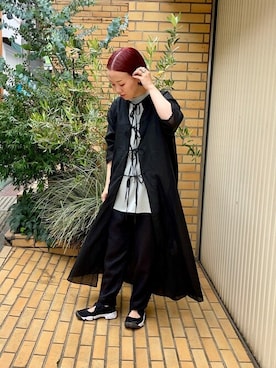 「yuni（ユニ　）のアイテム（シャツワンピース）」を使った、bulle de savonさん（レディース・152cm）の夏コーディネート