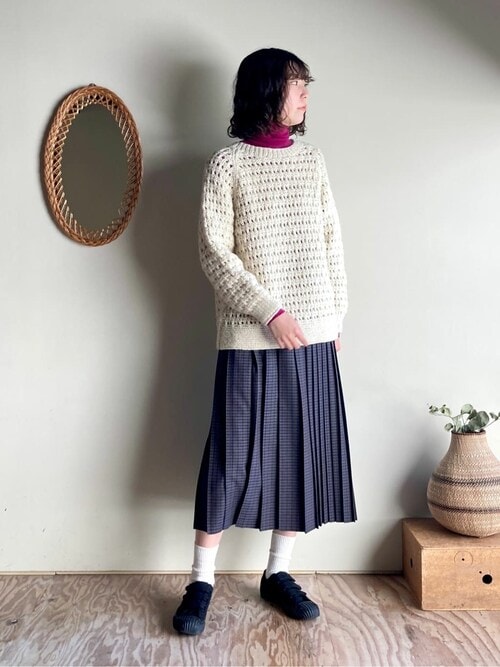 bulle de savon - yuni ネパールハンドニット bulle de savon - ネパールハンドニット プルオーバーの通販 by