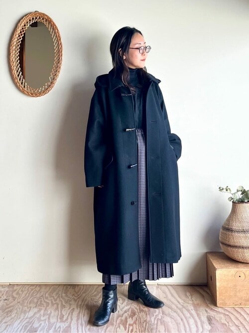 yuni（ユニ ）の「ウール スーパー100 トグルボタン コート