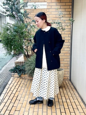 「yuni」｜「アイテム（ブルゾン）」を使った、bulle de savonさん（レディース・152cm）の冬コーディネート