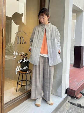 「yuni（ユニ　）のアイテム（ジャケット/アウター）」を使った、bulle de savonさん（レディース・165cm）の秋コーディネート