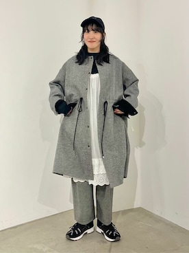 「yuni（ユニ　）のアイテム（ジャケット/アウター）」を使った、bulle de savonさん（レディース・162cm）の秋コーディネート
