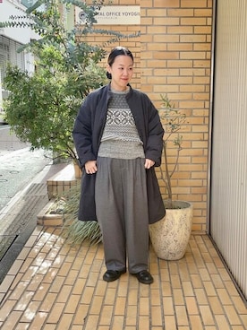 「yuni（ユニ　）のアイテム（ジャケット/アウター）」を使った、bulle de savonさん（レディース・152cm）の冬コーディネート