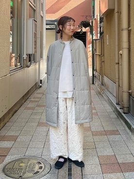 「yuni（ユニ　）のアイテム（ジャケット/アウター）」を使った、bulle de savonさん（レディース・166cm）の冬コーディネート