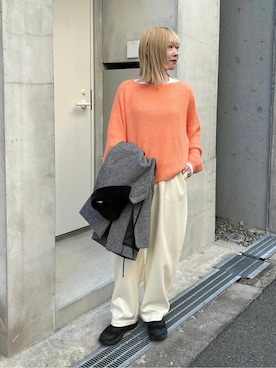 「yuni（ユニ　）のアイテム（ジャケット/アウター）」を使った、bulle de savonさん（レディース・157cm）の冬コーディネート