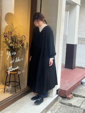 「yuni（ユニ　）のアイテム（デニムパンツ）」を使った、bulle de savonさん（レディース・166cm）の冬コーディネート