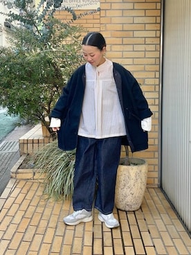 「yuni（ユニ　）のアイテム（ジャケット/アウター）」を使った、bulle de savonさん（レディース・152cm）の冬コーディネート