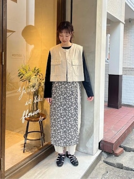「yuni（ユニ　）のアイテム（財布/小物）」を使った、bulle de savonさん（レディース・166cm）の春コーディネート