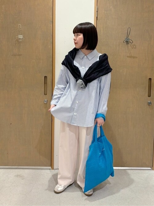 60/2強撚コットン テーパードパンツ（その他パンツ）｜yuni