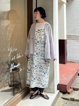 「yuni（ユニ　）のアイテム（ジャケット/アウター）」を使った、bulle de savonさん（レディース・158cm）の春コーディネート