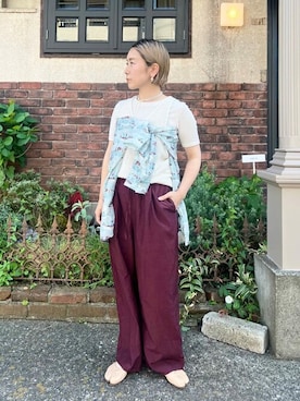 「yuni（ユニ　）のアイテム」を使った、bulle de savonさん（レディース・151cm）の春コーディネート