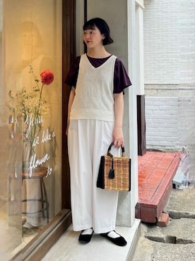 「yuni（ユニ　）のアイテム」を使った、bulle de savonさん（レディース・158cm）の春コーディネート