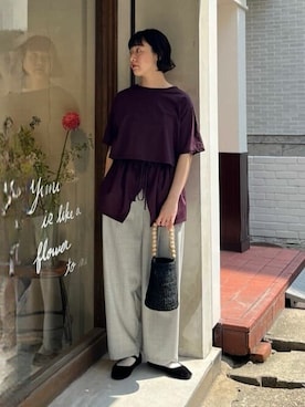 「yuni（ユニ　）のアイテム」を使った、bulle de savonさん（レディース・159cm）の春コーディネート