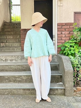 「yuni（ユニ　）のアイテム」を使った、bulle de savonさん（レディース・152cm）の春コーディネート