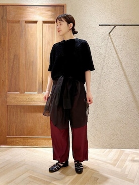 「yuni（ユニ　）のアイテム」を使った、bulle de savonさん（レディース・163cm）の春コーディネート