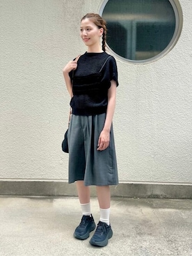 「yuni（ユニ　）のアイテム」を使った、bulle de savonさん（レディース・161cm）の春コーディネート