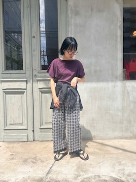 「yuni（ユニ　）のアイテム」を使った、bulle de savonさん（レディース・155cm）の春コーディネート