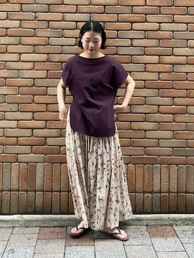 「yuni（ユニ　）のアイテム」を使った、bulle de savonさん（レディース・159cm）の春コーディネート