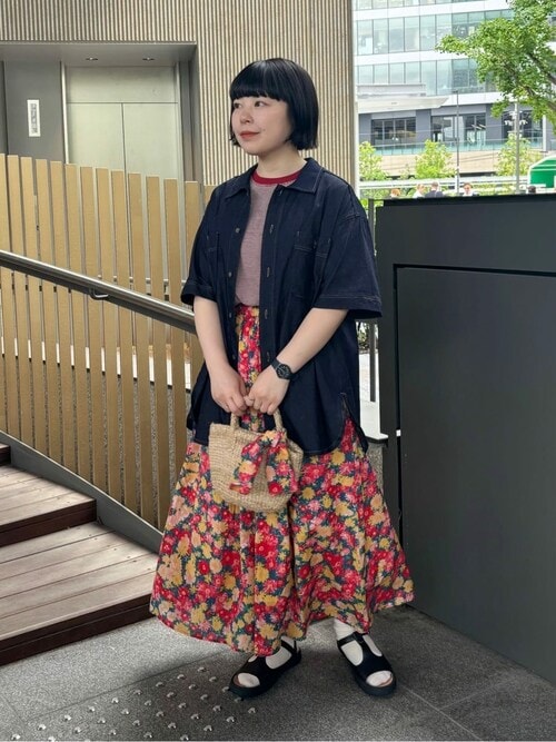 日本全国送料無料商品 特集 △ヒナギクプリント スカート（スカート）｜bulle savon de スカート