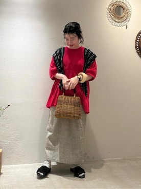 「yuni（ユニ　）のアイテム」を使った、bulle de savonさん（レディース・155cm）の夏コーディネート